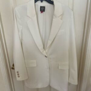 Elegant White Women's Blazer